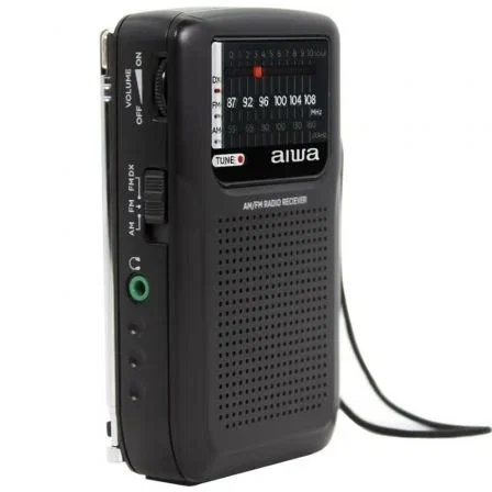 Aiwa Radio de bolsillo RS-33 portátil con auriculares